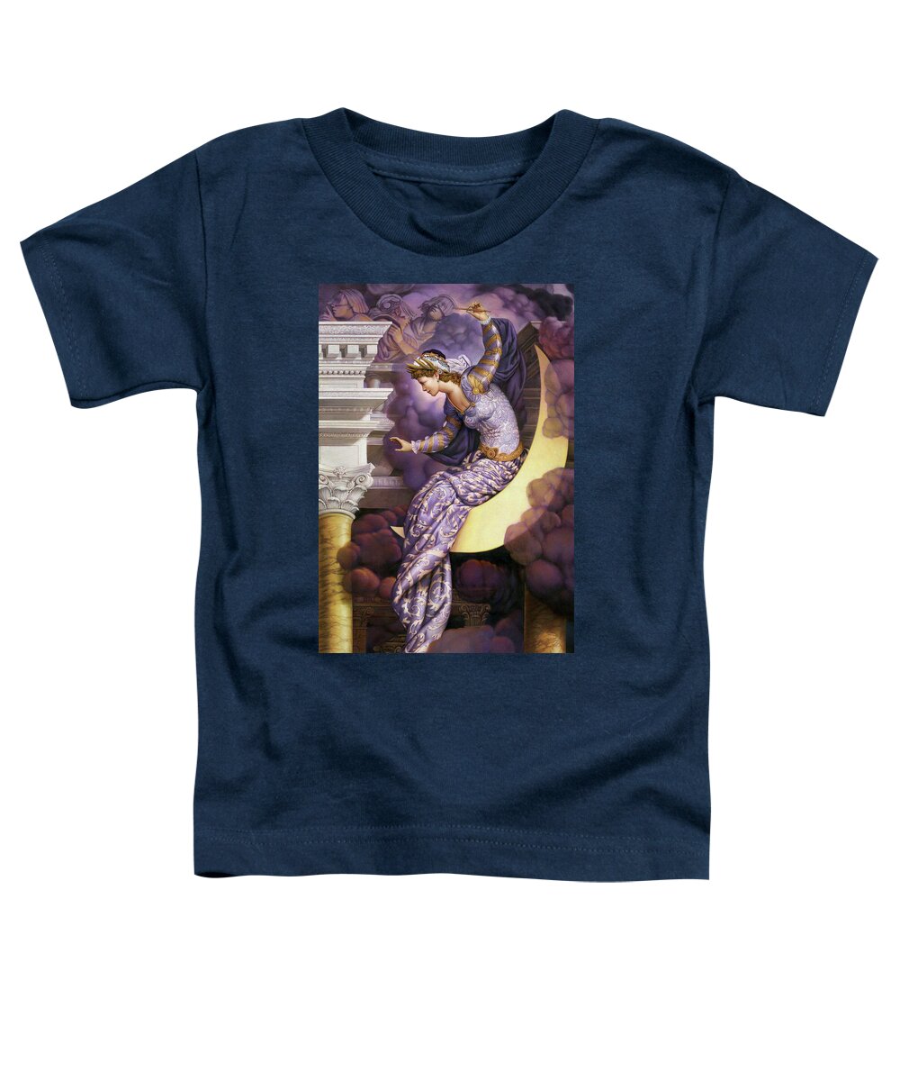 Queen Of The Night Toddler T-Shirt featuring the painting Queen of the Night by Kurt Wenner