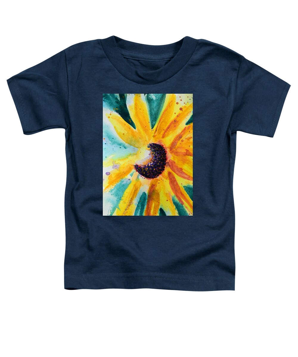 Sunflower Toddler T-Shirt featuring the painting Radiance in Bloom by Bonny Puckett
