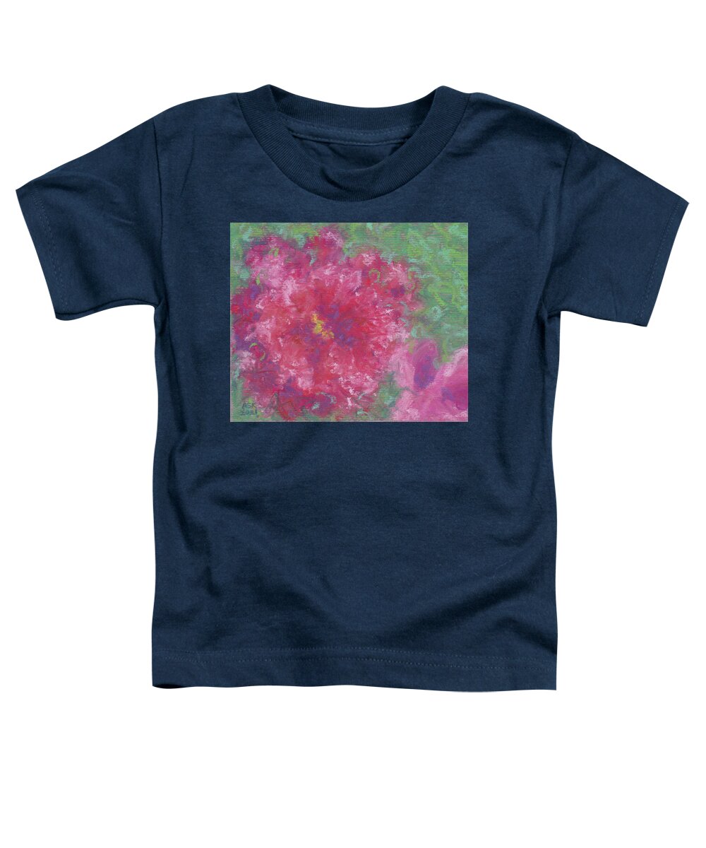 Roses Toddler T-Shirt featuring the pastel Red Roses at the Pond 1 by Anne Katzeff
