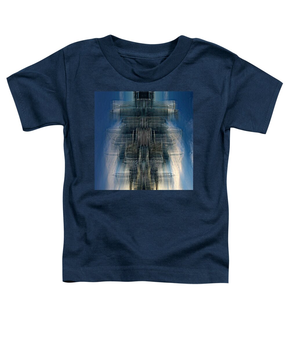 Sci-fi Toddler T-Shirt featuring the digital art Sky Station Z by David Manlove