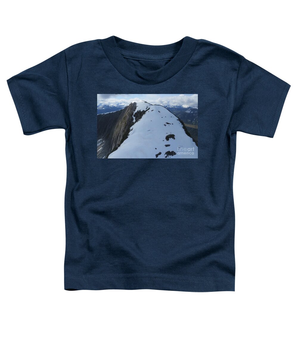Alaska Toddler T-Shirt featuring the photograph Snow-Covered Alaskan Mountaintop by World Reflections By Sharon
