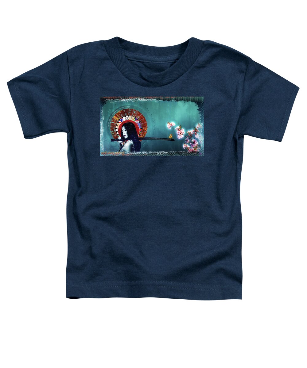 Samurai Toddler T-Shirt featuring the digital art Soliloquy by Kenneth Armand Johnson