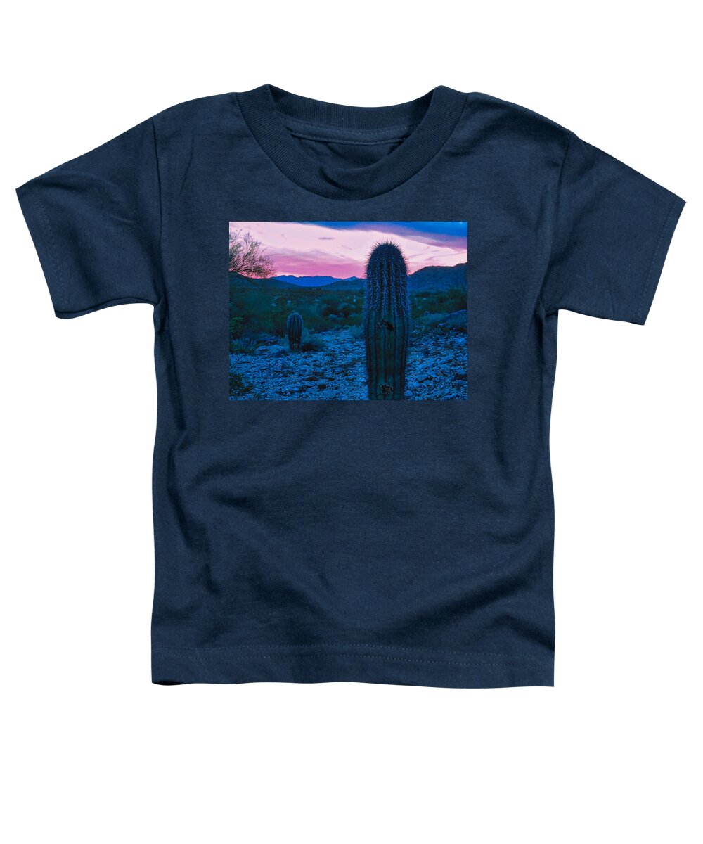 Arizona Toddler T-Shirt featuring the photograph Sonoran Desert Nightfall by Judy Kennedy