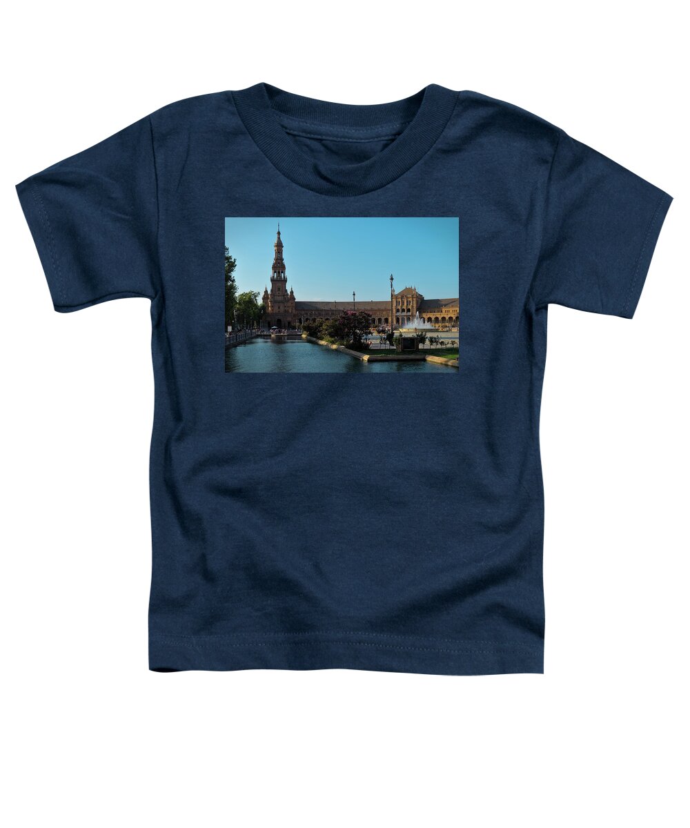 Spain Square Toddler T-Shirt featuring the photograph Spain Square in Seville by Angelo DeVal