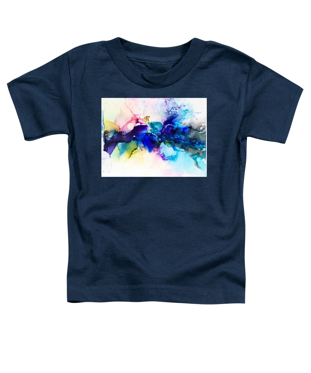 Abstract Toddler T-Shirt featuring the painting Splash of color by Eric Fischer