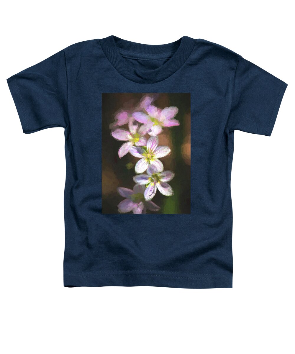 Wildflowers Toddler T-Shirt featuring the photograph Spring Beauties by Linda Shannon Morgan