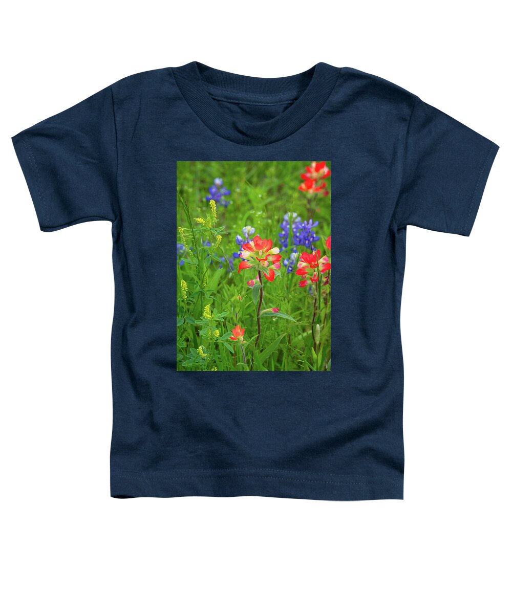 Texas Wildflowers Toddler T-Shirt featuring the photograph Spring's Soothing Balm by Lynn Bauer
