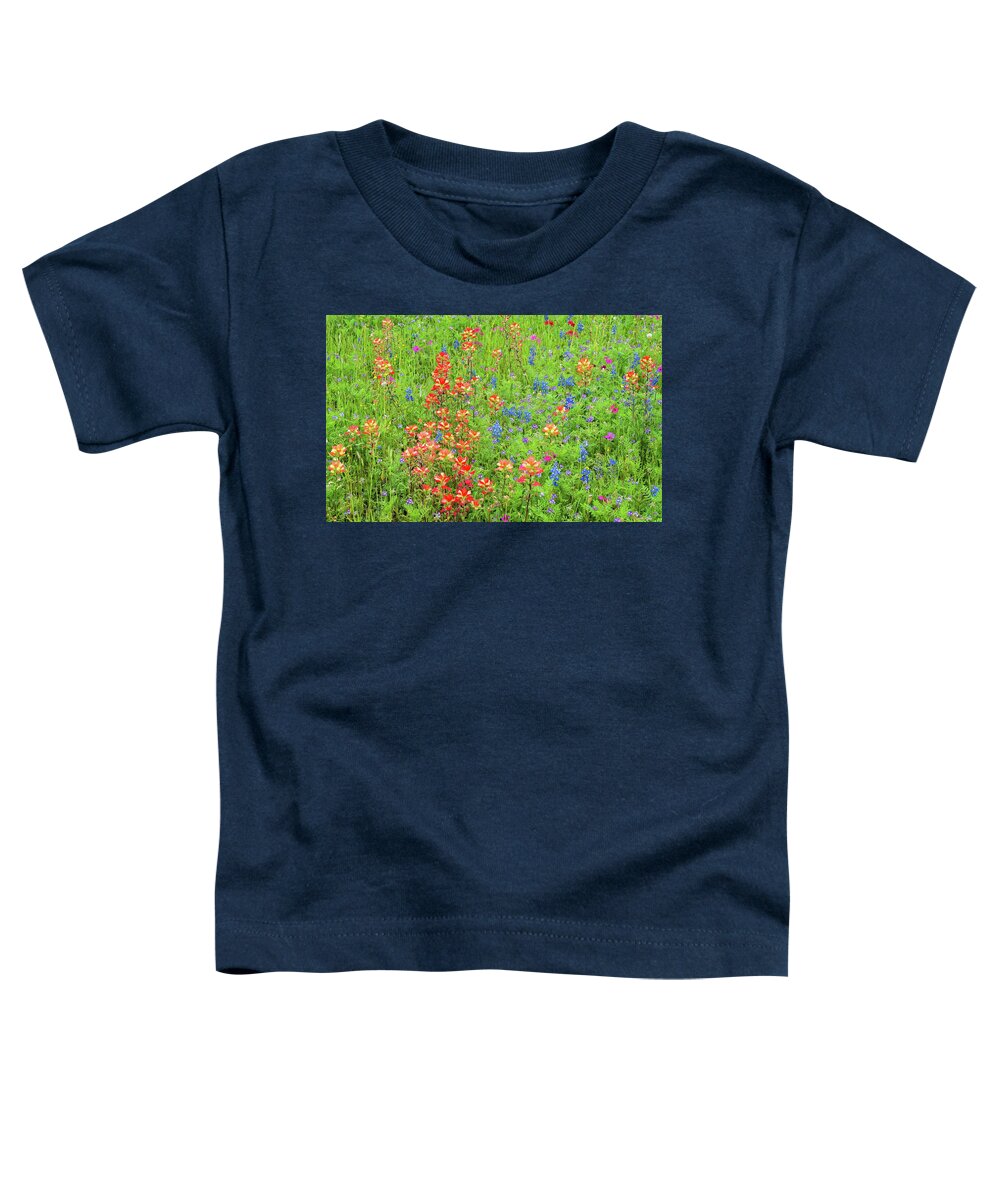 Texas Wildflowers Toddler T-Shirt featuring the photograph Spring's Candy by Lynn Bauer