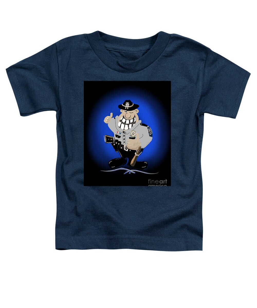 Police Toddler T-Shirt featuring the digital art State Trooper by Doug Gist