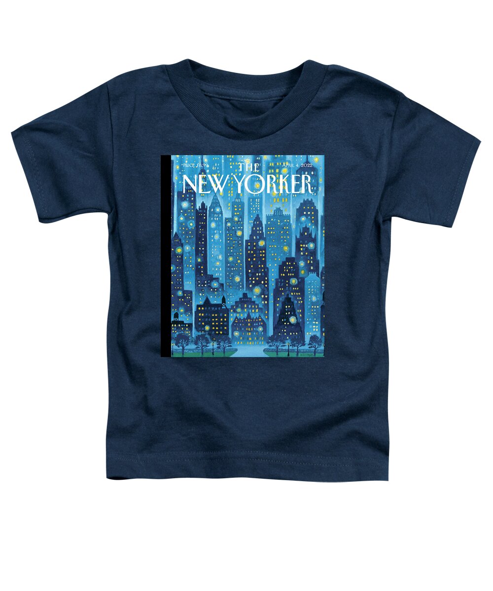 Manhattan Toddler T-Shirt featuring the painting Stellar Night by Mark Ulriksen