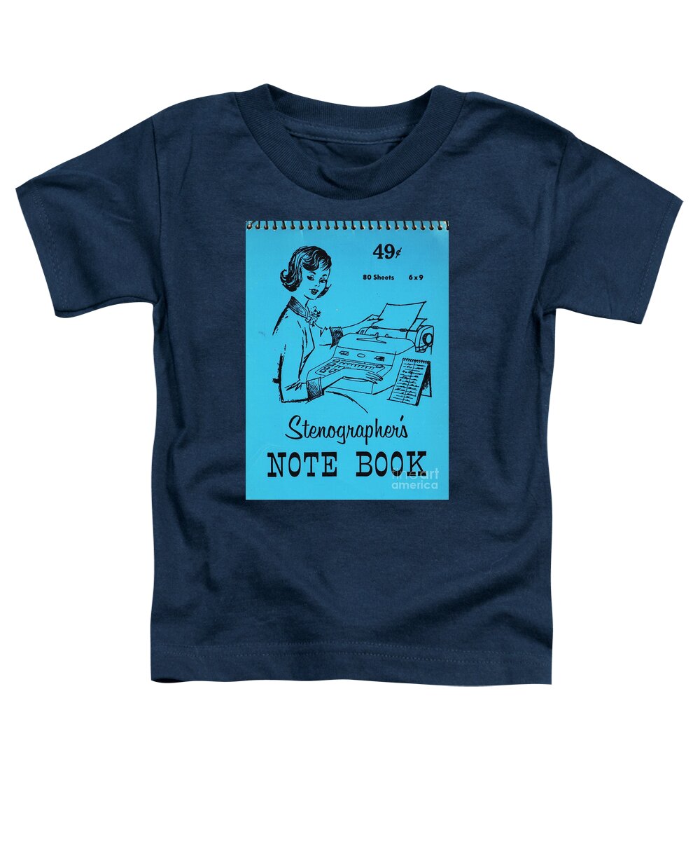 Women Toddler T-Shirt featuring the mixed media Stenographer's Note Book by Sally Edelstein