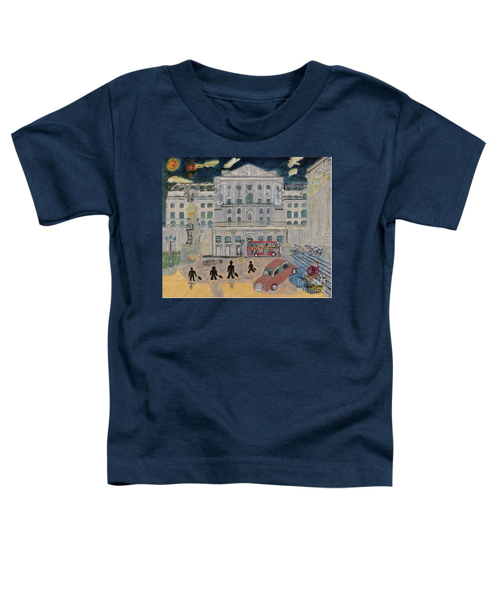London Toddler T-Shirt featuring the painting Sterling Disaster by David Westwood