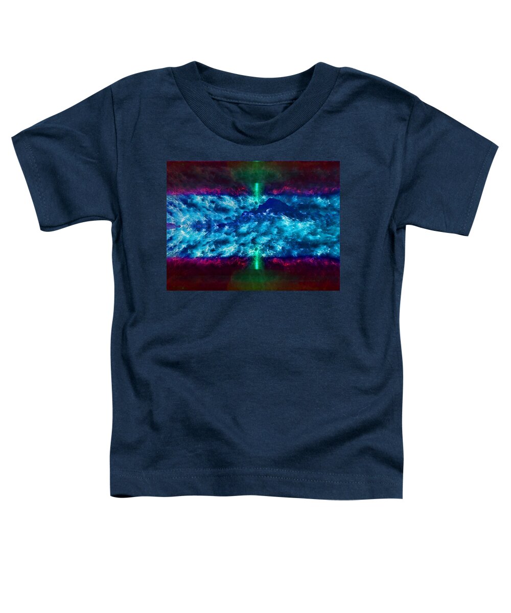 Abstract Art Toddler T-Shirt featuring the digital art Stormy Blue 1 by Aldane Wynter