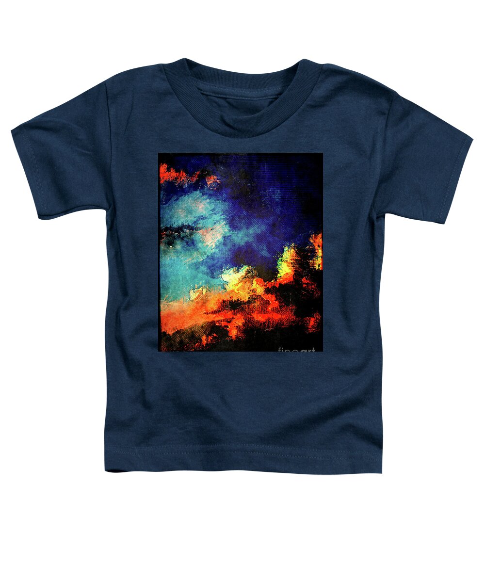 Sunset Toddler T-Shirt featuring the digital art Sunset Clouds by Phil Perkins