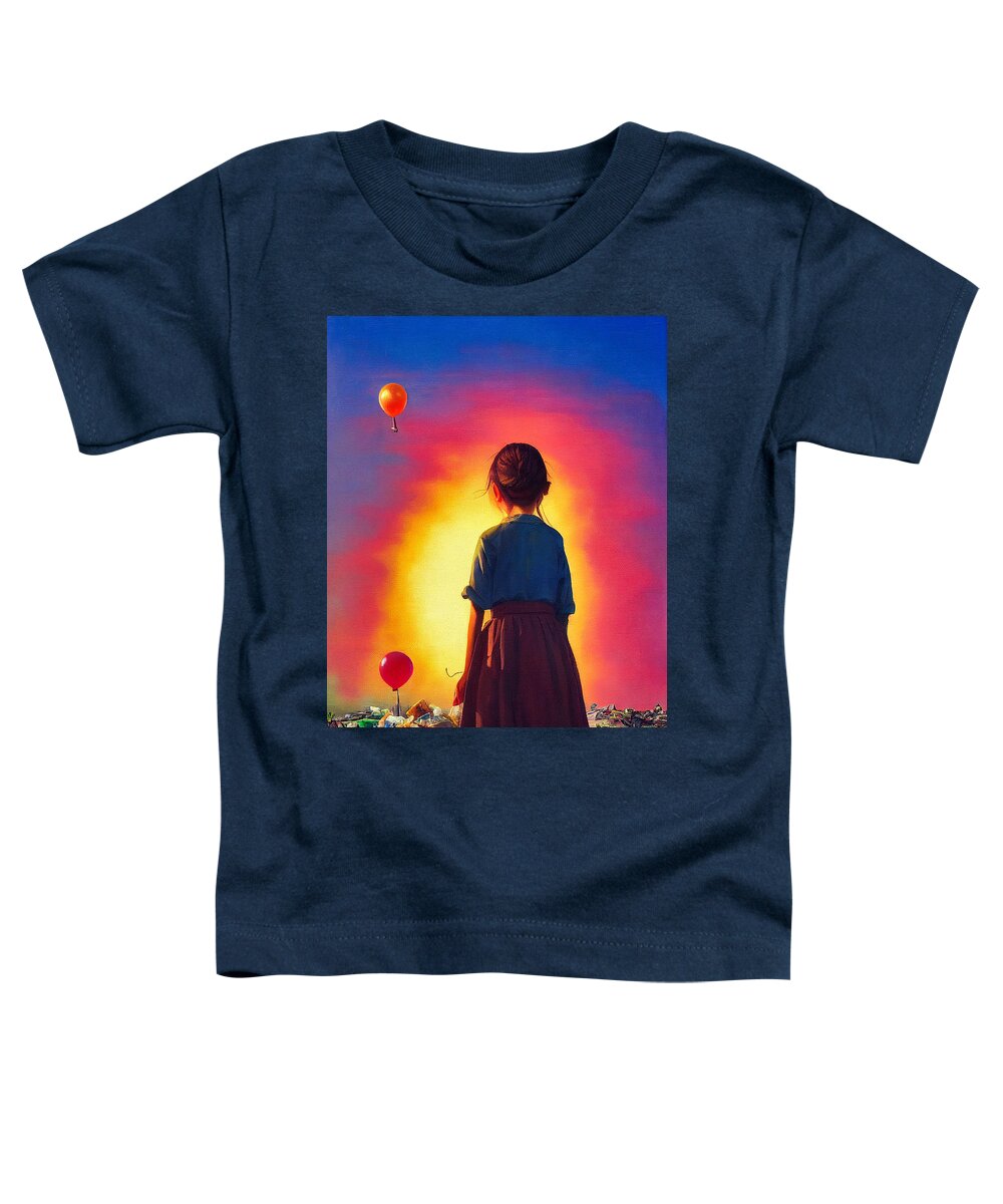 Figurative Toddler T-Shirt featuring the digital art Sunset In Garbage Land 61 by Craig Boehman