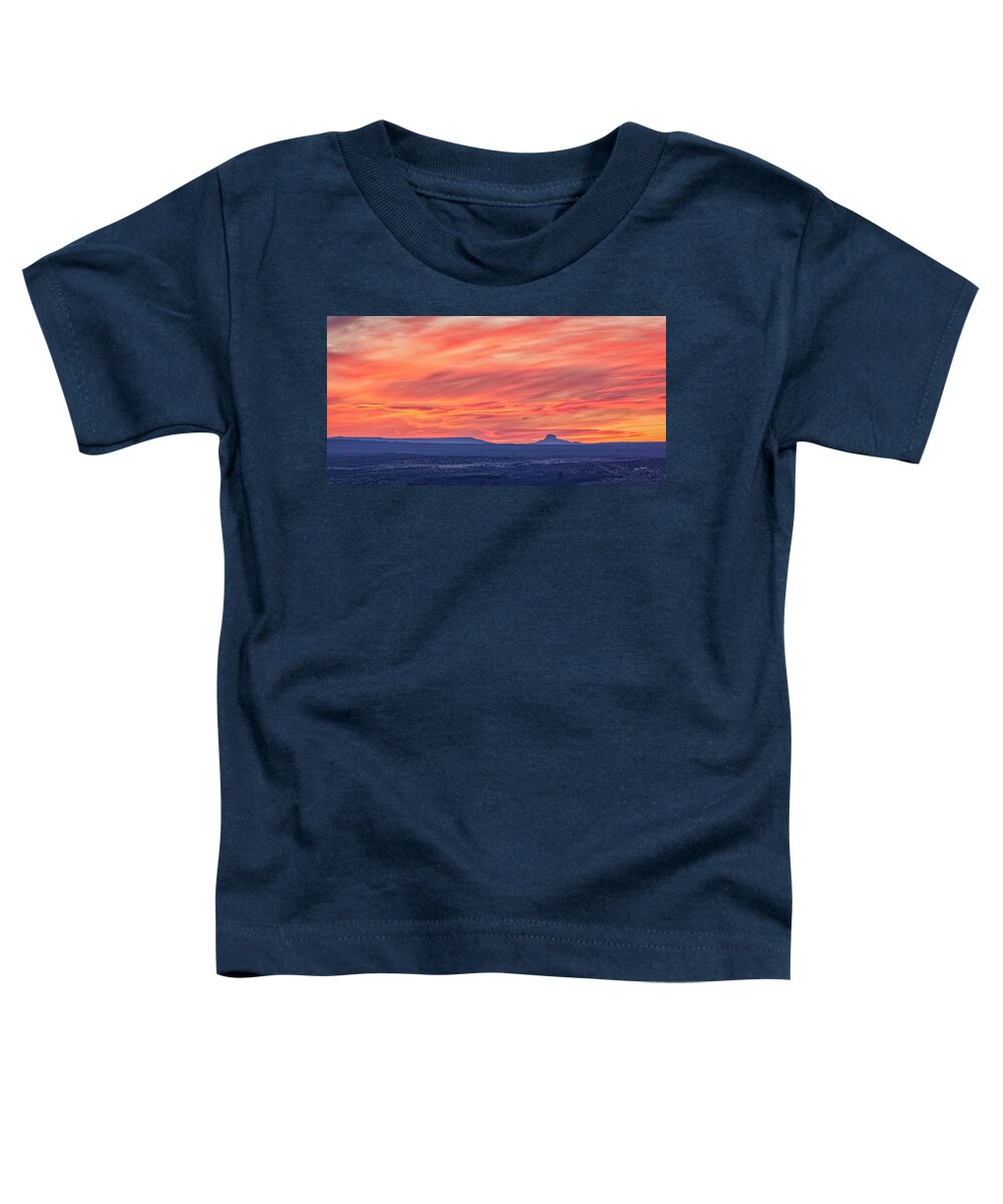 Caldera Toddler T-Shirt featuring the photograph Sunset Over Cabezon Peak by Jurgen Lorenzen