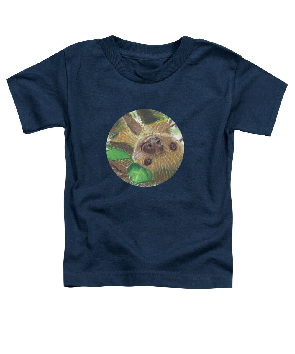 Sloth Toddler T-Shirt featuring the pastel Suzie Sloth by Ali Baucom