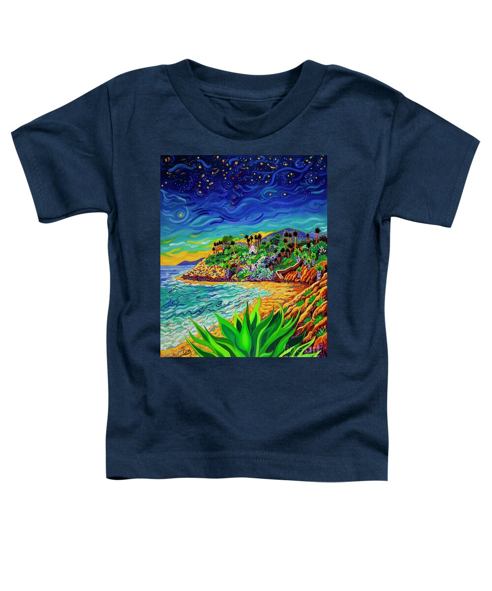 Swami's Surf Spot Toddler T-Shirt featuring the painting Swami Mike by Cathy Carey