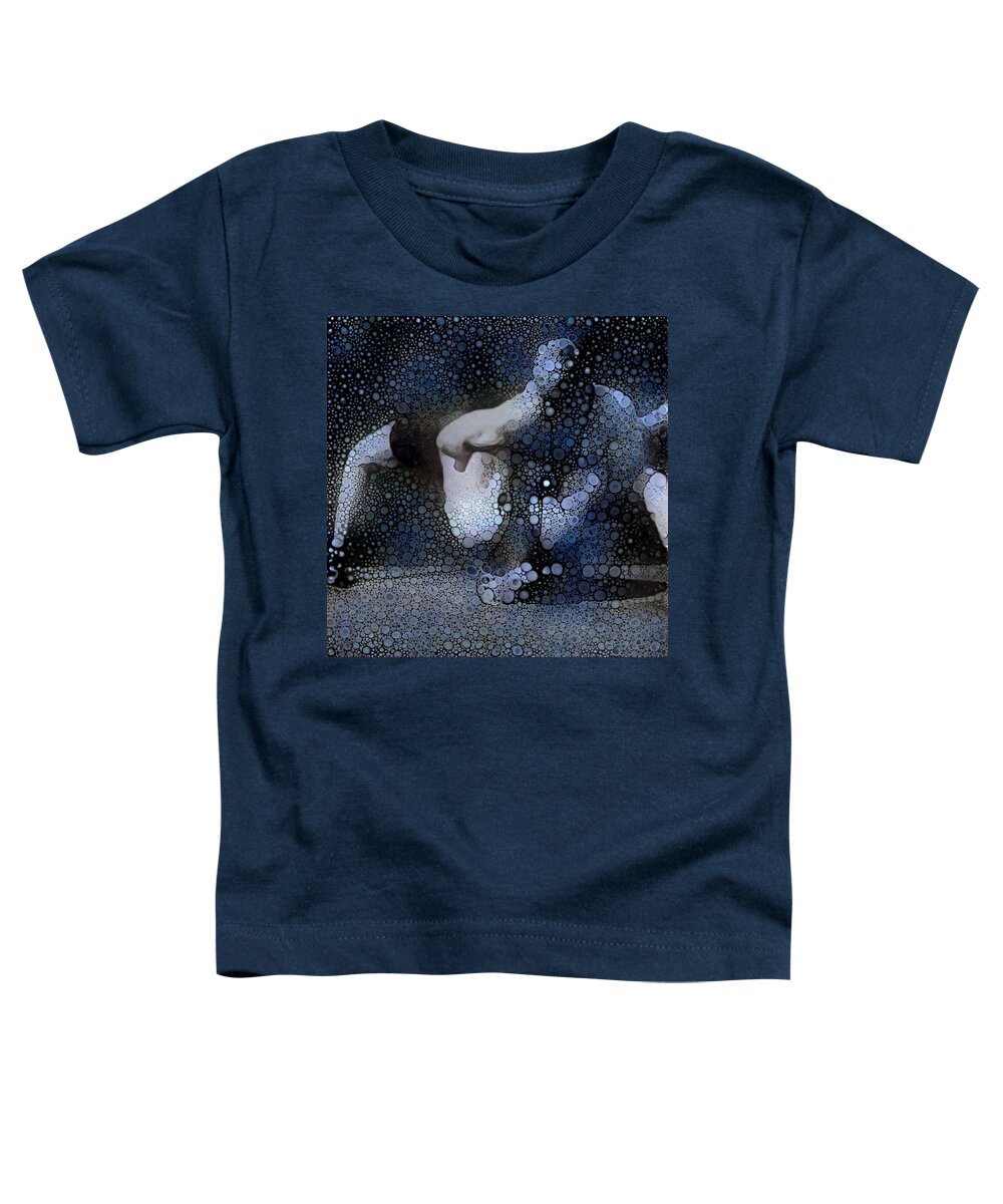 Wrestle Toddler T-Shirt featuring the digital art Tangled Up in Blue by Matthew Lazure