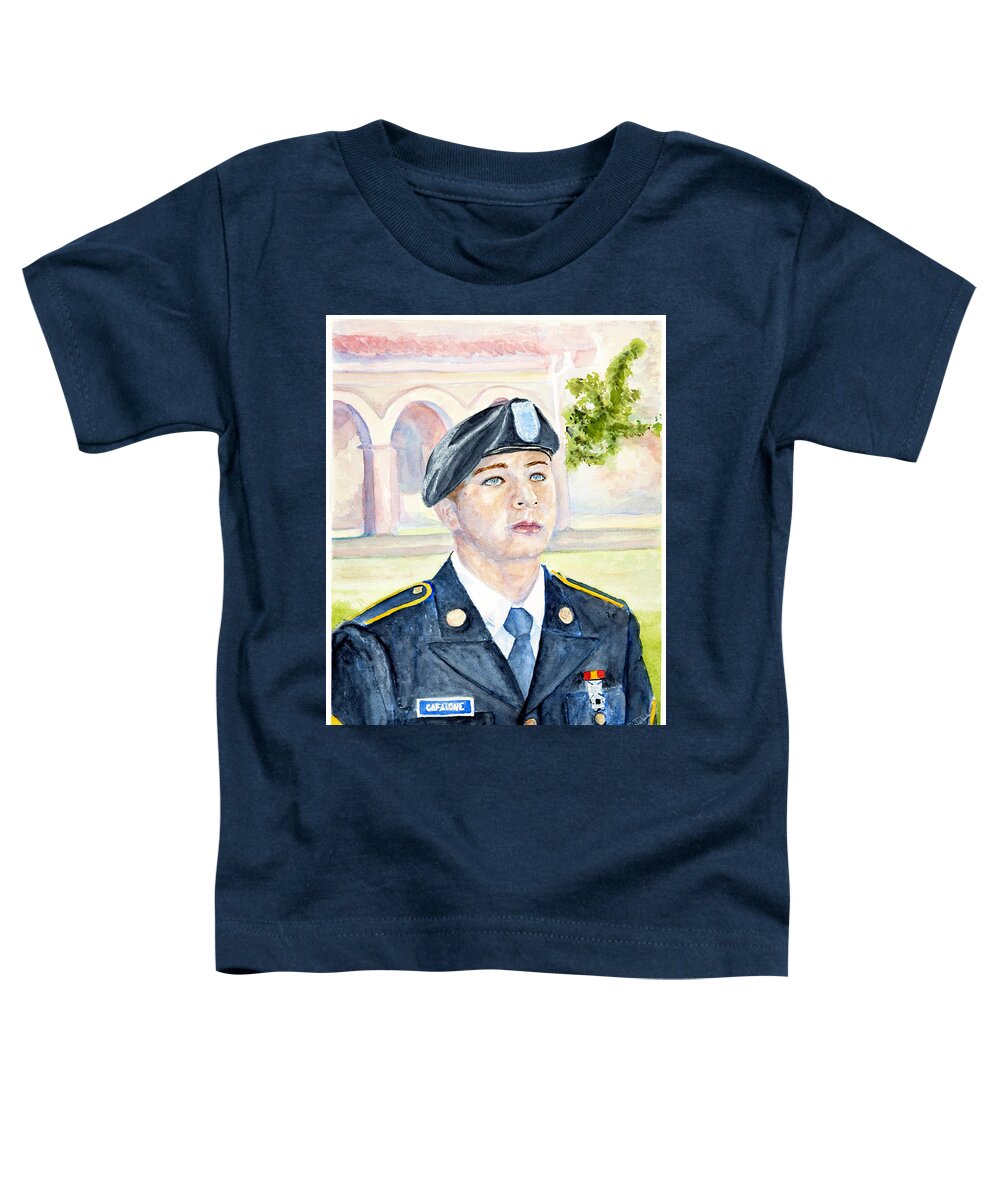 Soldier Toddler T-Shirt featuring the painting The Future is Now by Barbara F Johnson