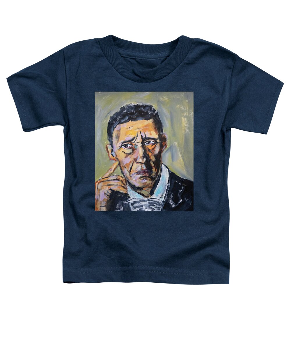 Man Toddler T-Shirt featuring the painting The Thinker by Mark Ross