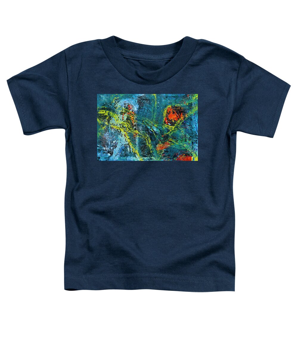 Wall Toddler T-Shirt featuring the painting The Wall by Tessa Evette