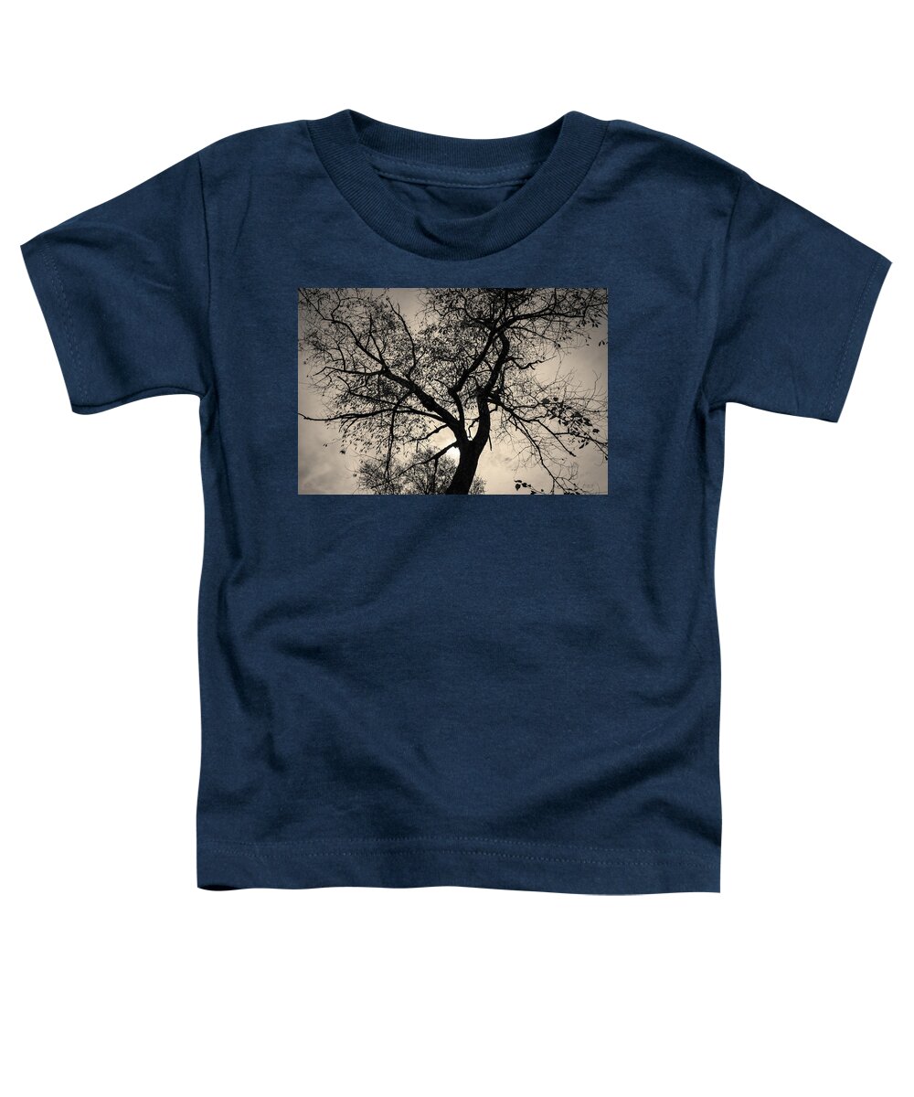 Abstract Toddler T-Shirt featuring the photograph Tree Silhouette Toned by David Gordon