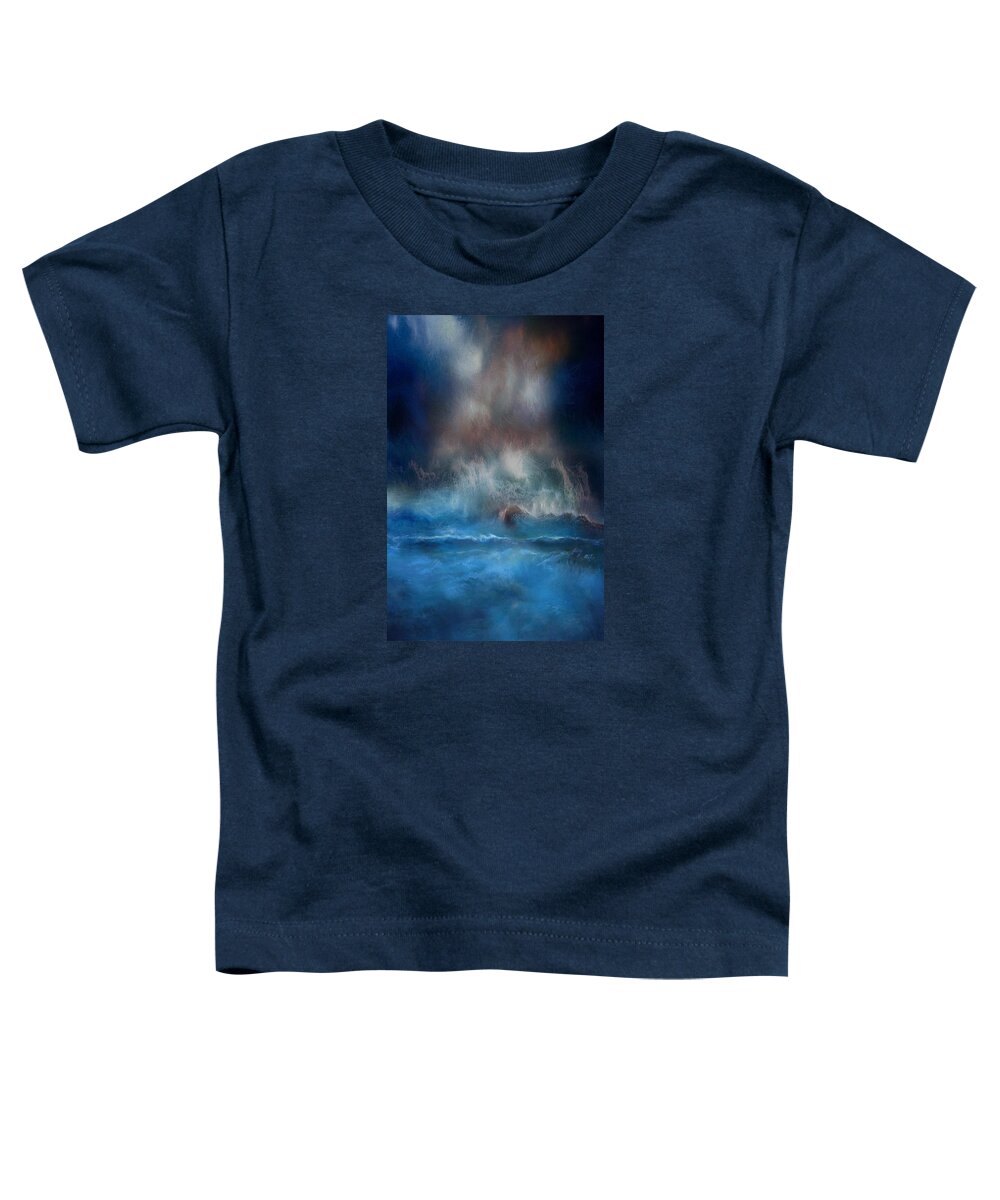 Ocean Art Toddler T-Shirt featuring the digital art Turbulent Spirit Out Of The Deep by Don DePaola