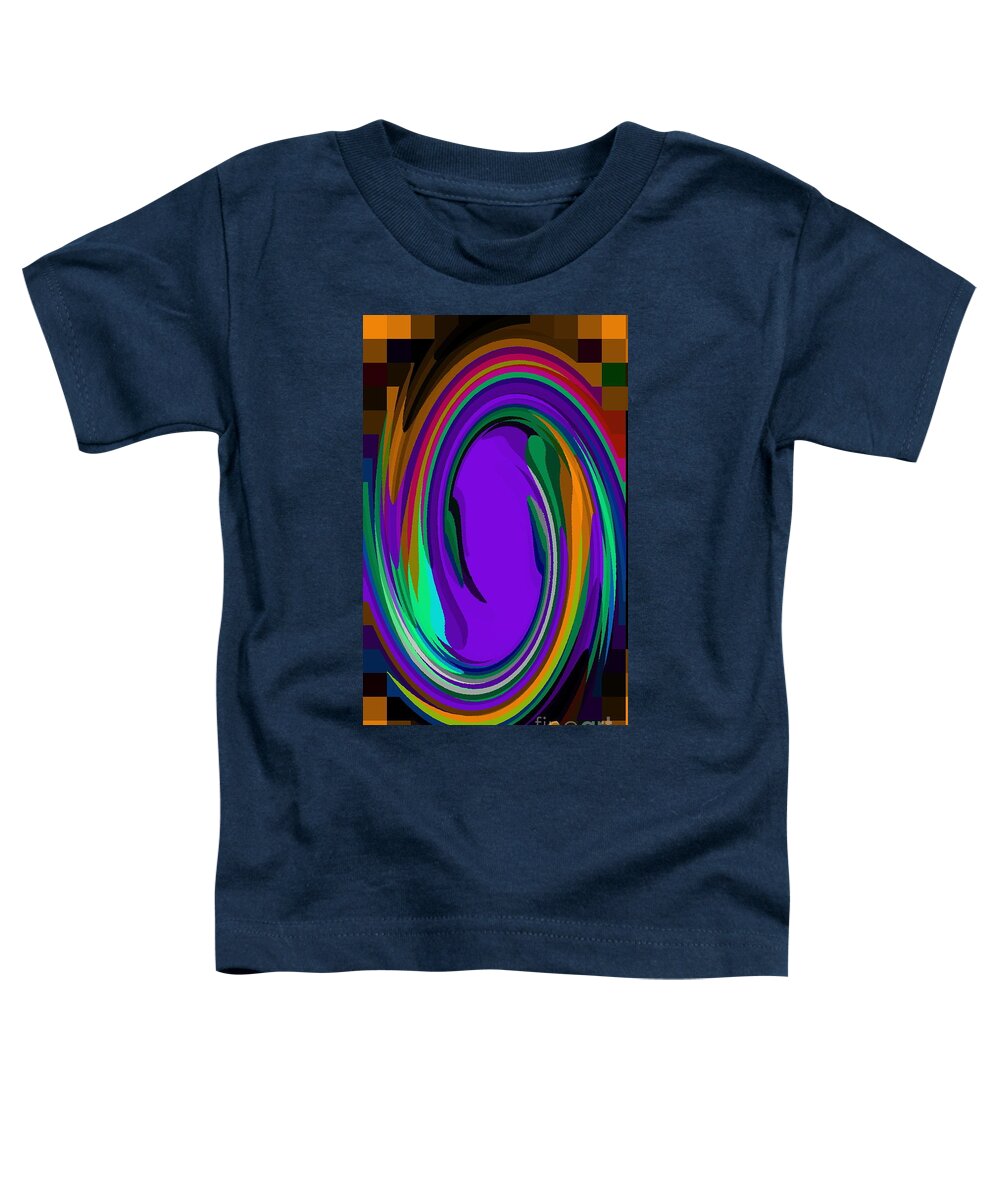 Colorful Swirls And Turns Collectible Fine Art C Spandau Canadian Wearable Designs Canadian Artist Toddler T-Shirt featuring the painting Colorful Swirls And Turns Collectible Fine Art C Spandau Canadian Wearable Designs Canadian Artist by Carole Spandau