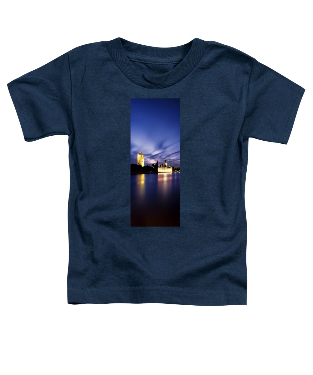 Panorama Toddler T-Shirt featuring the photograph Vertical Panorama of Big ben and the Houses of Parliament by Sonny Ryse