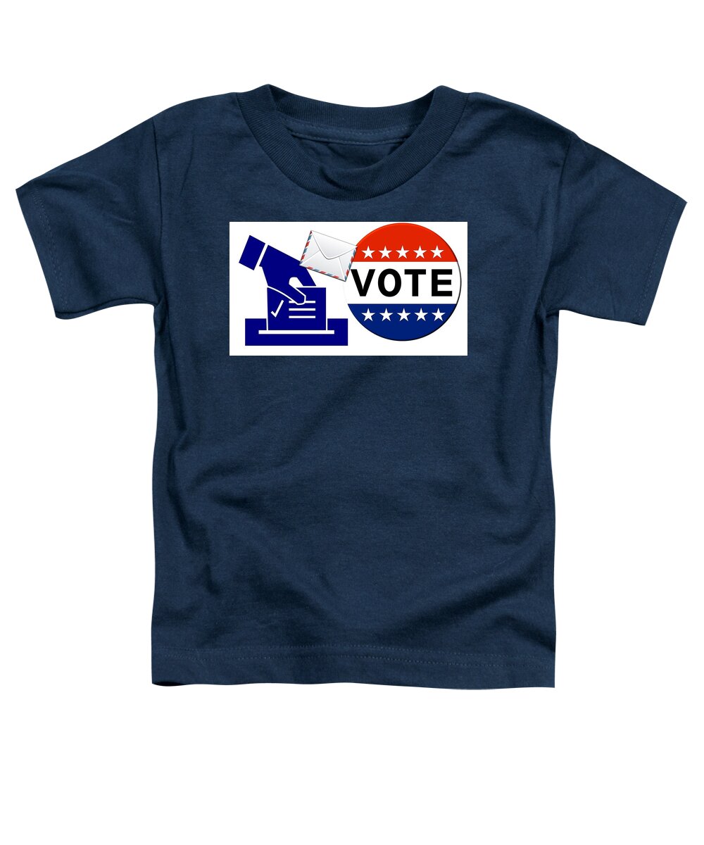 Vote Toddler T-Shirt featuring the drawing Vote by Nancy Ayanna Wyatt