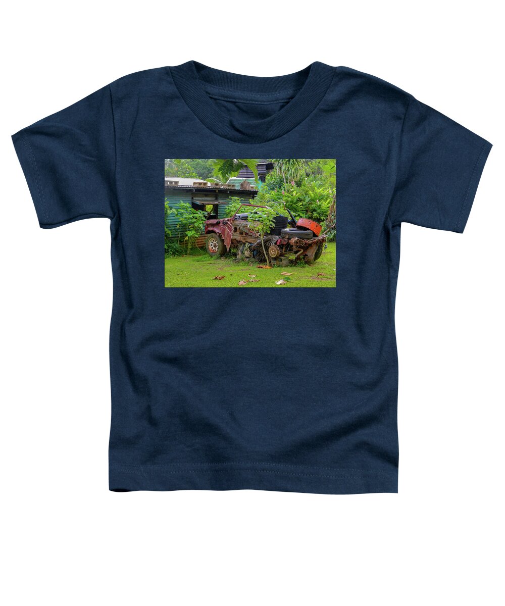 Rust Toddler T-Shirt featuring the photograph Not a soft landing by Leslie Struxness