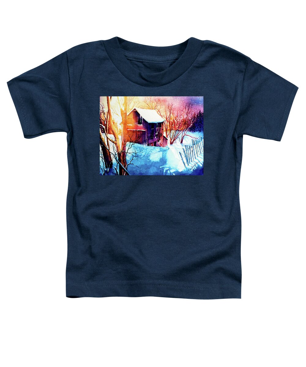 Winter Color Painting Toddler T-Shirt featuring the painting Winter Color by Hanne Lore Koehler
