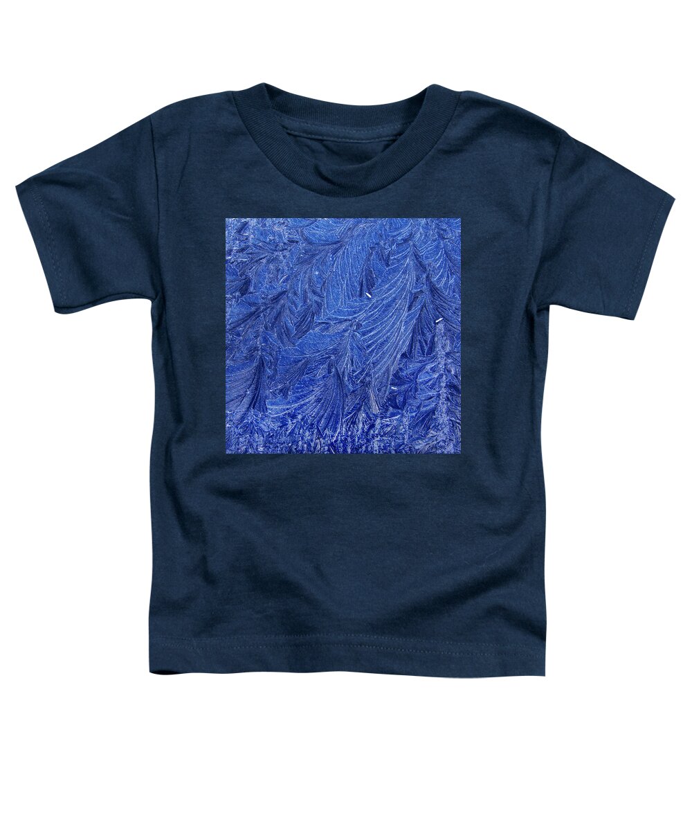 Winter Toddler T-Shirt featuring the painting Winter Hue Of Frozen Blue by World Art Collective
