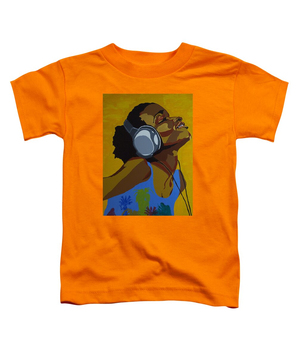 Acrylic Toddler T-Shirt featuring the painting Rhythms In The Sun #2 by Rachel Natalie Rawlins