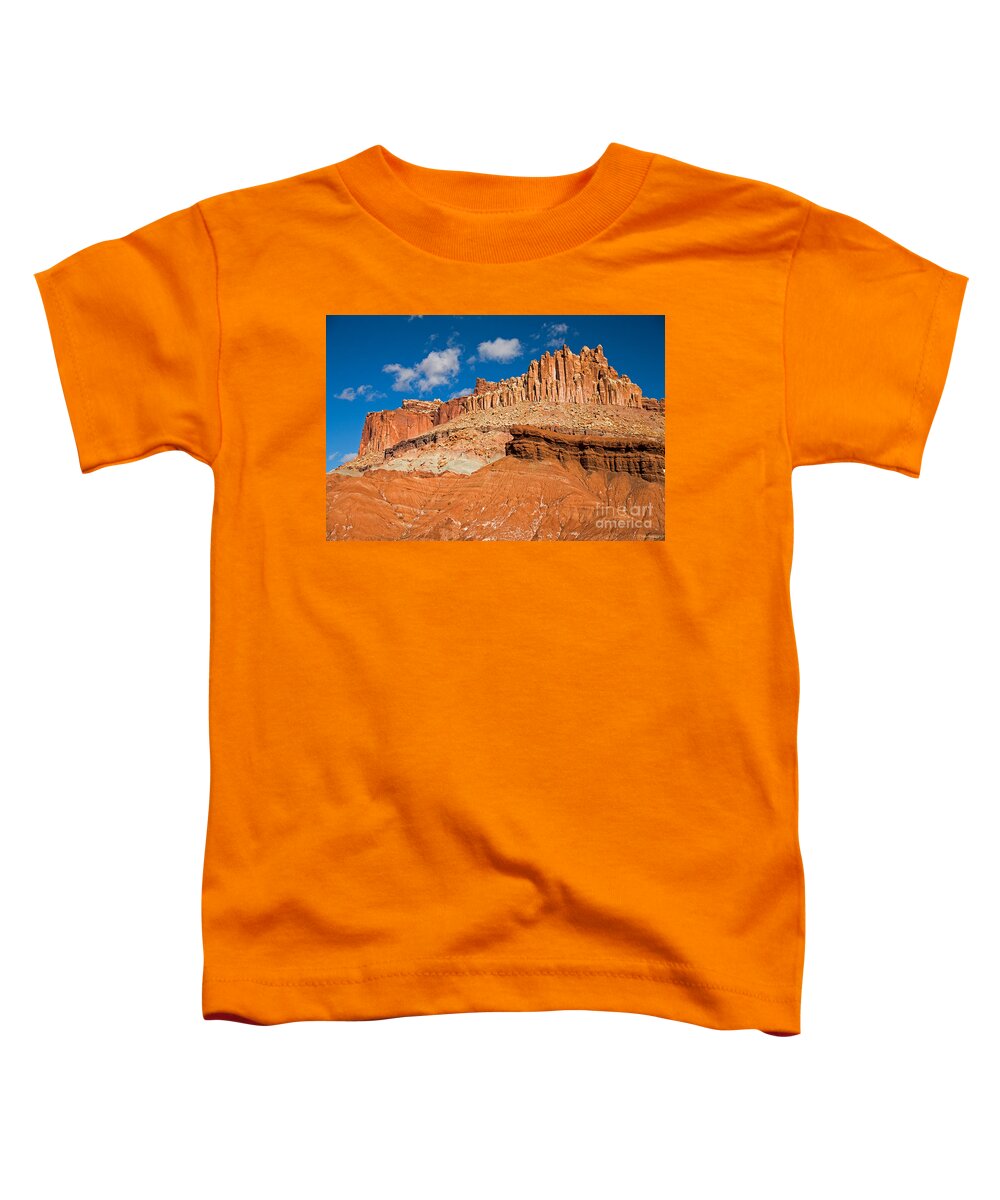 Autumn Toddler T-Shirt featuring the photograph The Castle Capitol Reef National Park #1 by Fred Stearns