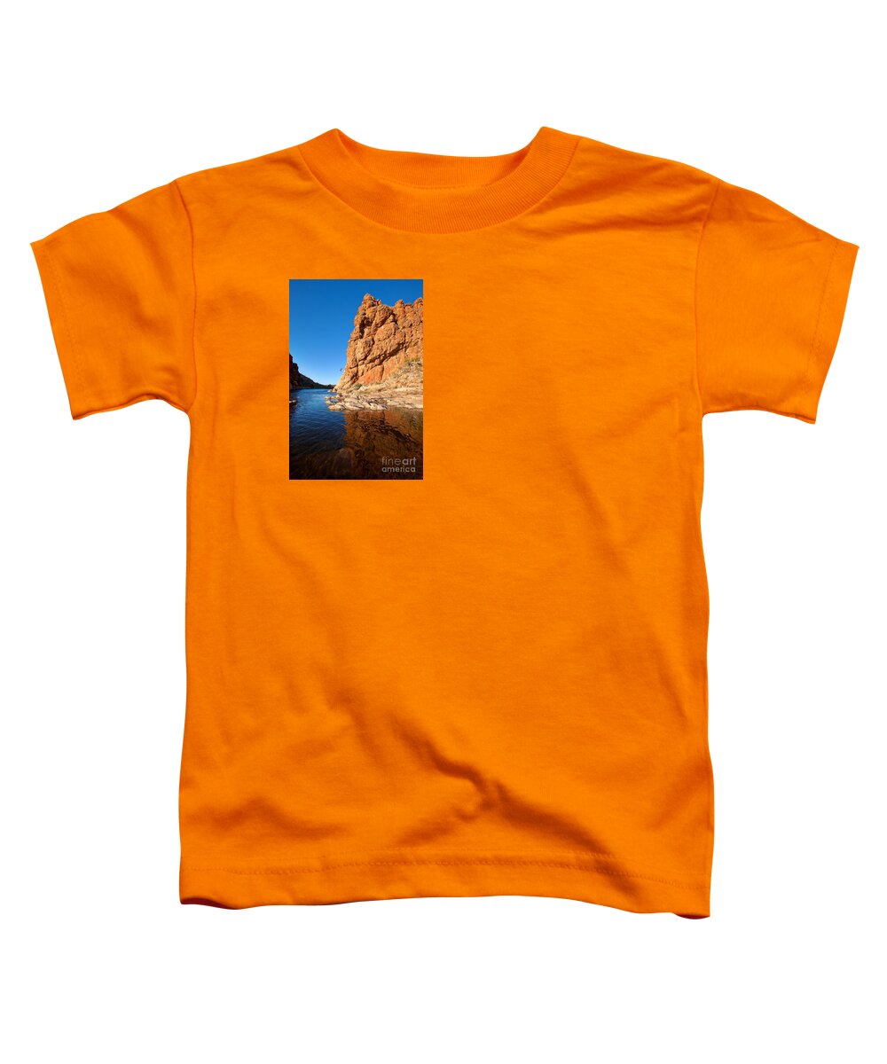 Glen Helen Gorge Outback Landscape Central Australia Water Hole Northern Territory Australian West Mcdonnell Ranges Toddler T-Shirt featuring the photograph Glen Helen Gorge #15 by Bill Robinson