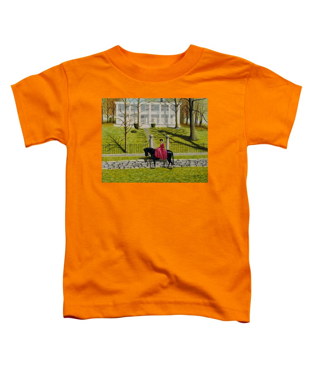 Horse Toddler T-Shirt featuring the painting Her Favorite Horse by Stacy C Bottoms