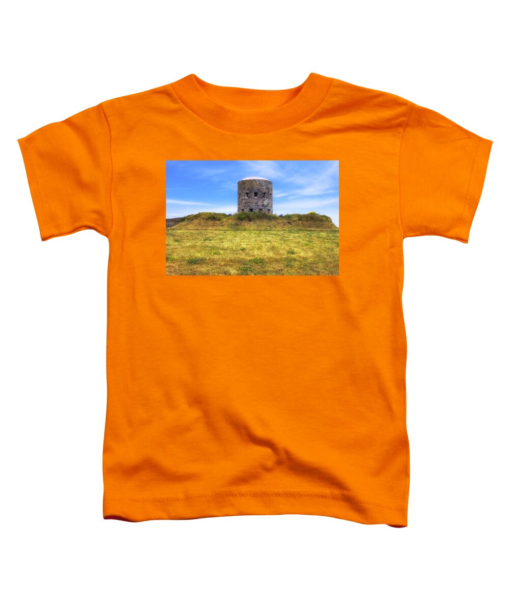 La Rousse Tower Toddler T-Shirt featuring the photograph La Rousse Tower - Guernsey #2 by Joana Kruse