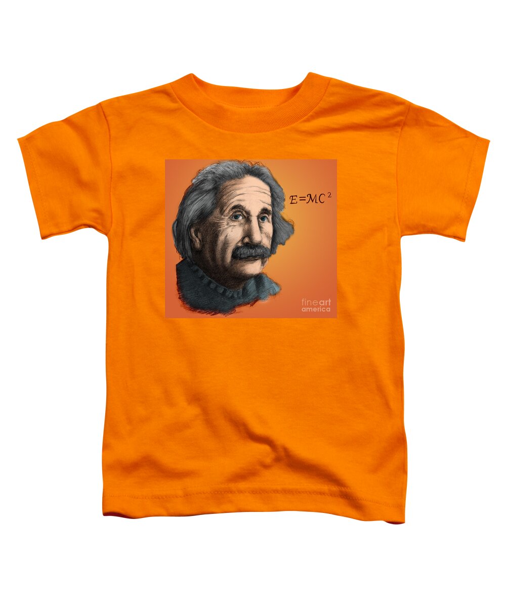 Science Toddler T-Shirt featuring the photograph Albert Einstein, German-american #3 by Spencer Sutton