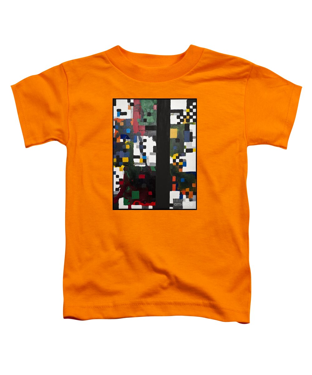 Blocks Toddler T-Shirt featuring the painting 86 by Rebecca Weeks