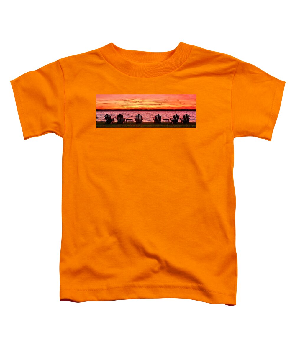 Ny Toddler T-Shirt featuring the photograph Adirondack Panorama by Mitchell R Grosky