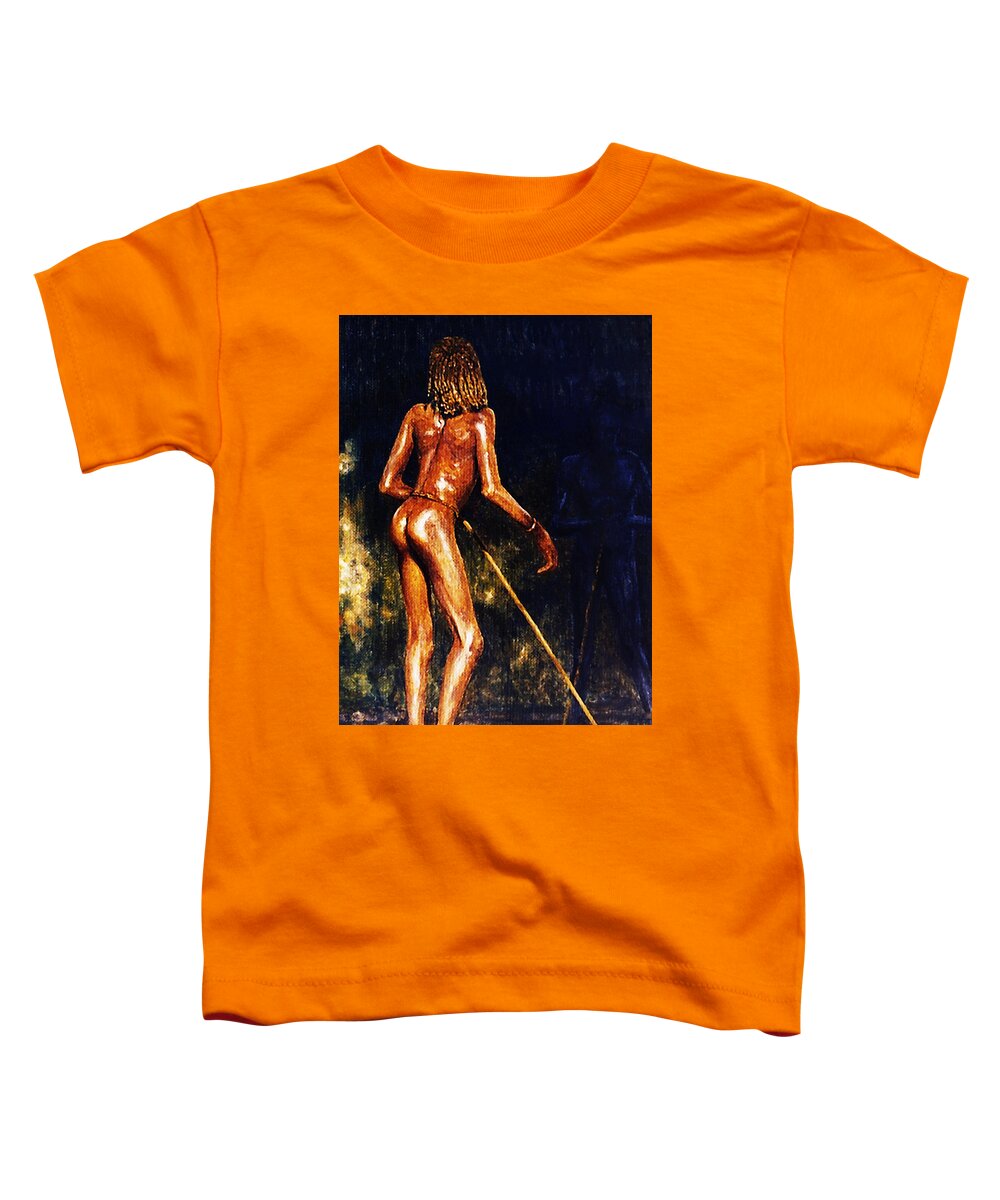 Africa Toddler T-Shirt featuring the painting African Lady by Hartmut Jager