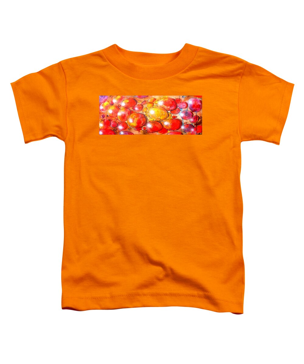 Abstract Toddler T-Shirt featuring the painting Cells by Marcello Cicchini