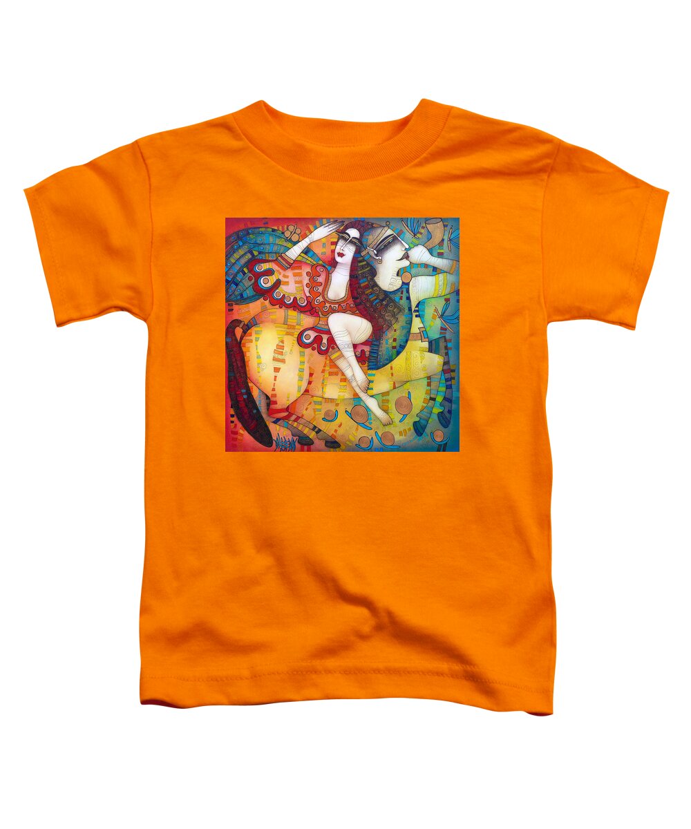 Centaur Toddler T-Shirt featuring the painting Centaur in love by Albena Vatcheva