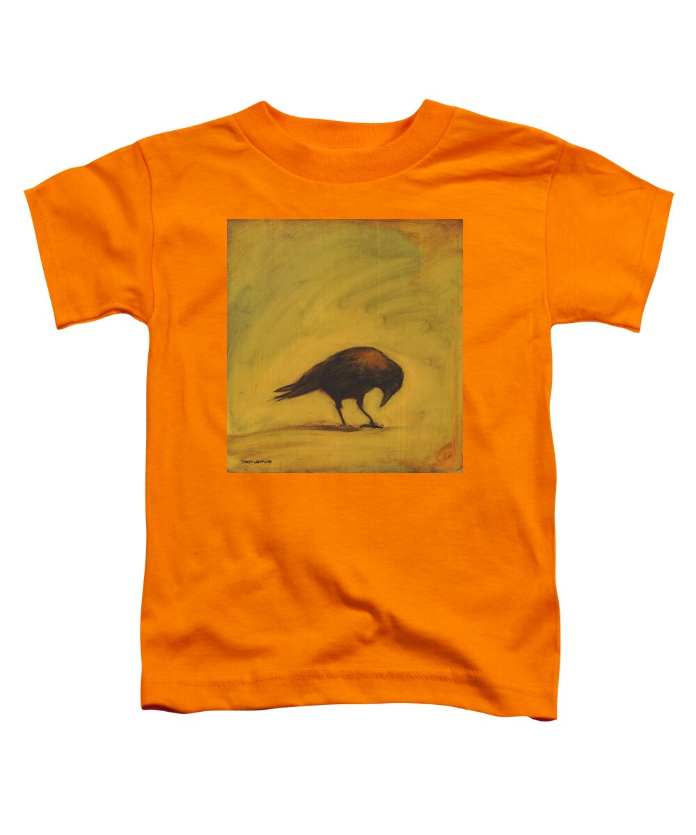 Crow Toddler T-Shirt featuring the painting Crow 11 by David Ladmore