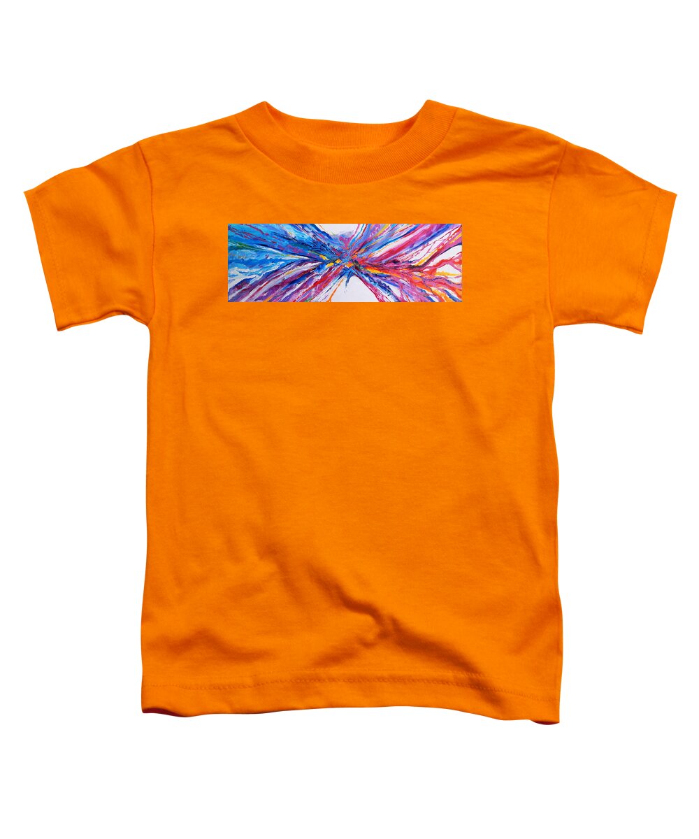 Crux Toddler T-Shirt featuring the painting Crux by Priscilla Batzell Expressionist Art Studio Gallery