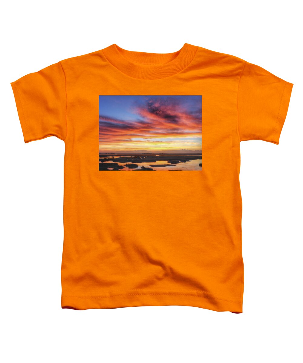Blue Toddler T-Shirt featuring the photograph Daydream Sunrise Sunset Image Art by Jo Ann Tomaselli