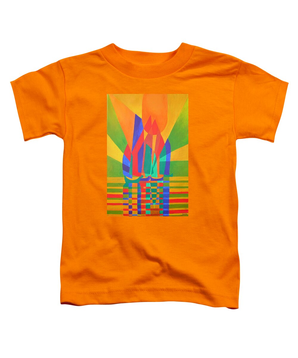 Sailboat Toddler T-Shirt featuring the painting Dreamboat by Taiche Acrylic Art