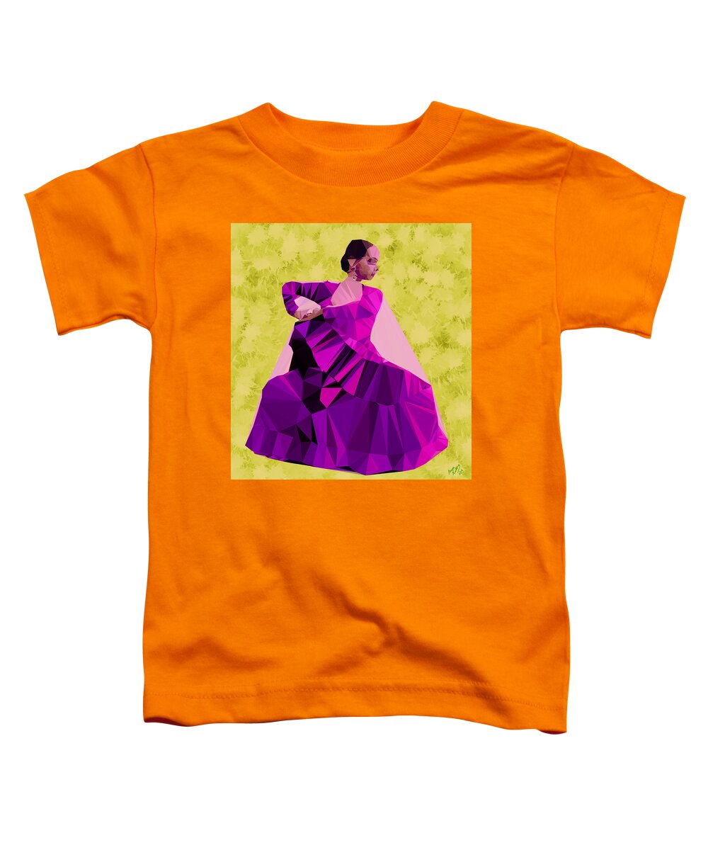 Flamenco. Spanish Toddler T-Shirt featuring the painting Flamenco Dancer in Spain by Bruce Nutting